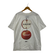 Sacai×UNDERCOVER 17AW アップルプリントTシャツ 3 ホワイト