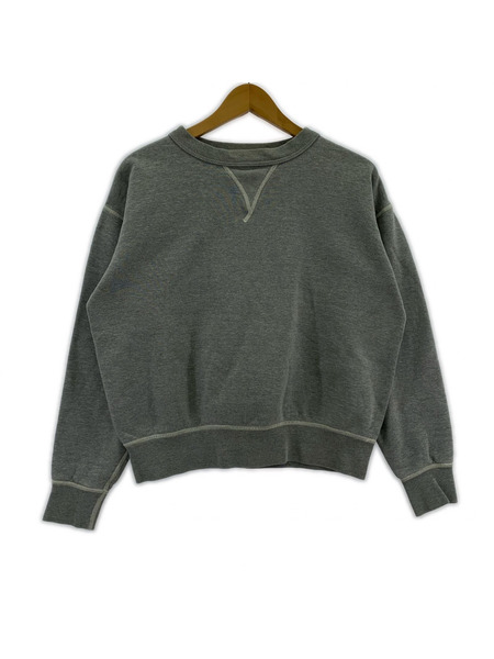 REAL McCOY'S スウェット・トレーナー 前V 無地 グレー (M)