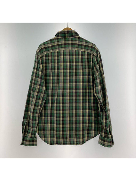 RRL ライトネルシャツ M グリーン系