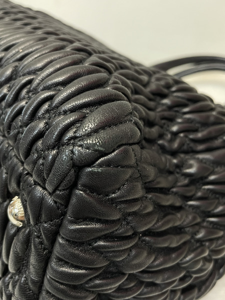 Miu Miu マテラッセ ナッパクリスタル 2WAYバッグ ブラック