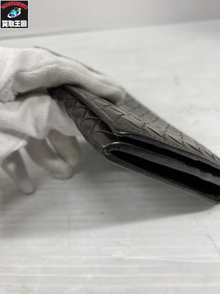 長財布 Bottega Veneta イントレチャート 長財布 茶 156819