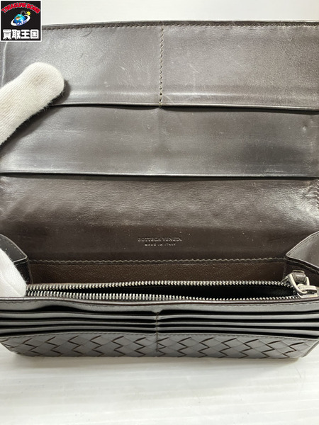 長財布 Bottega Veneta イントレチャート 長財布 茶 156819