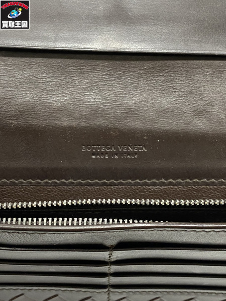長財布 Bottega Veneta イントレチャート 長財布 茶 156819