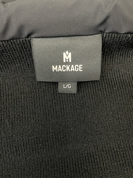 MACKAGE ANDREW-Z リサイクルナイロンニット切替キルティングジャケット L ブラック