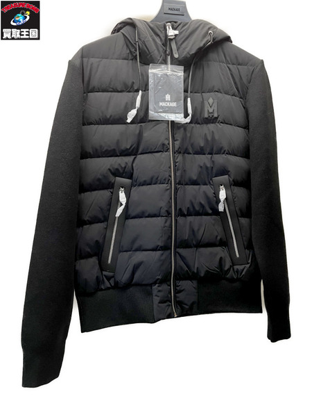 MACKAGE ANDREW-Z リサイクルナイロンニット切替キルティングジャケット L ブラック