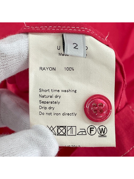 UNUSED 半袖シャツ 21SS Rayon Open Collar Shirt 2 US2013