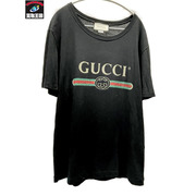 GUCCI ヴィンテージロゴ ウォッシュド オーバーサイズTee M 黒