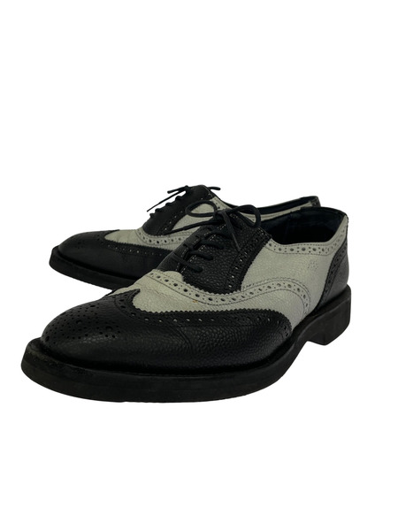 Tricker's × ジュンヤ ウイングチップ 黒×白(8.5)