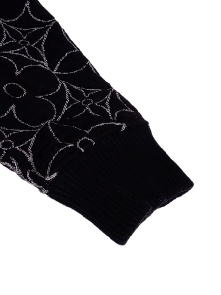 LOUIS VUITTON ジップスルーモノグラム フラワー ブルゾン BLK (M)