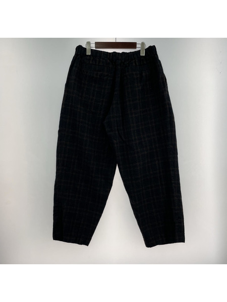 is-ness パンツ is-ness ウールタックトラウザーパンツ チェック[値下]