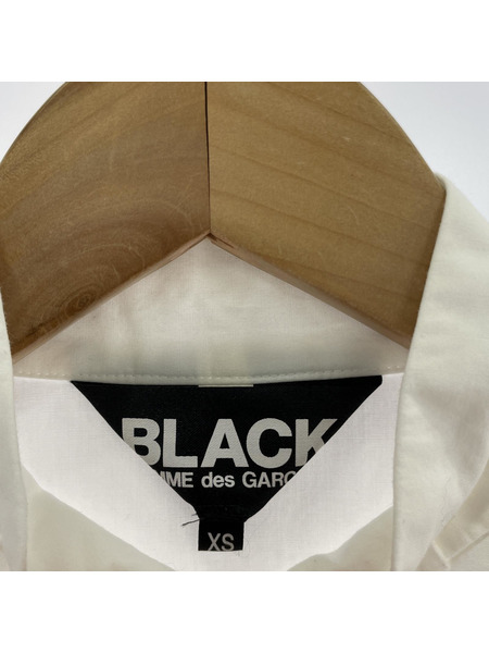 BLACK COMME des GARCONS チャイナシャツ XS ホワイト 1Z-J001 BLACK COMME des GARCONS チャイナシャツ XS ホワイト 1Z-J001