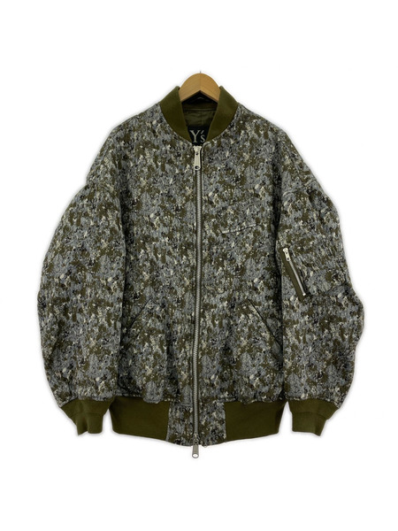 Y's 22AW FADED CAMOFLAGE JACQUARD MA-1 中綿 ブルゾン