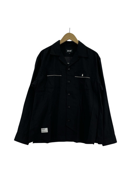 schott 長袖シャツ BOWLING LS SHIRT M 黒