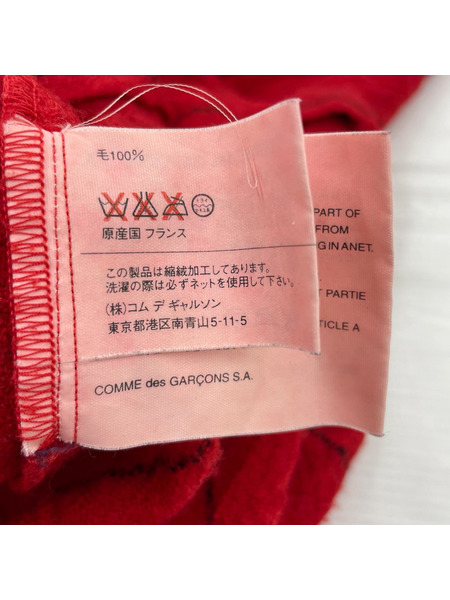 COMME des GARCONS 長袖シャツ SHIRT 90s パッチワークウール後染メシャツ