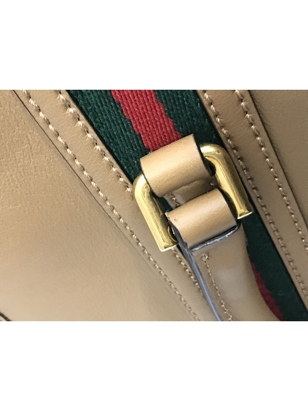 ハンドバッグ GUCCI バウレット レザー キャンバス 2wayハンドバッグ