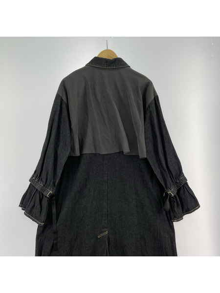 AS as know as 長袖ワンピース as know as de base バックチュールデニムワンピース