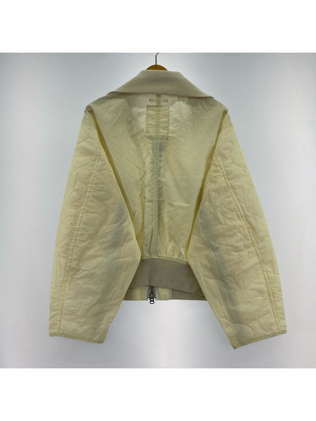 ジャケット etsinta/リメイクスタンドカラージップジャケット/アイボリー