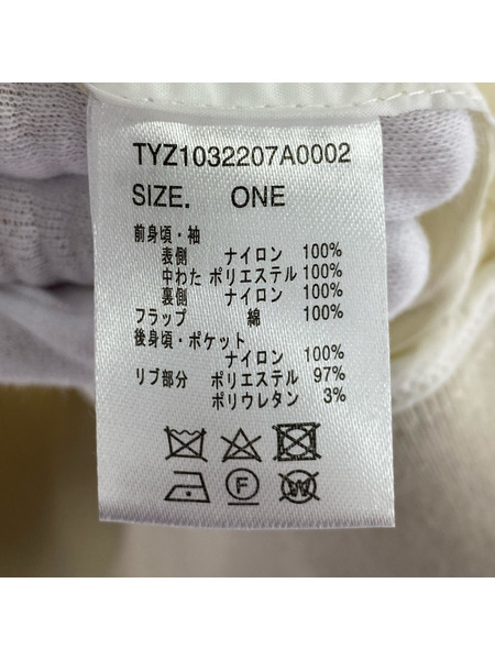 ジャケット etsinta/リメイクスタンドカラージップジャケット/アイボリー