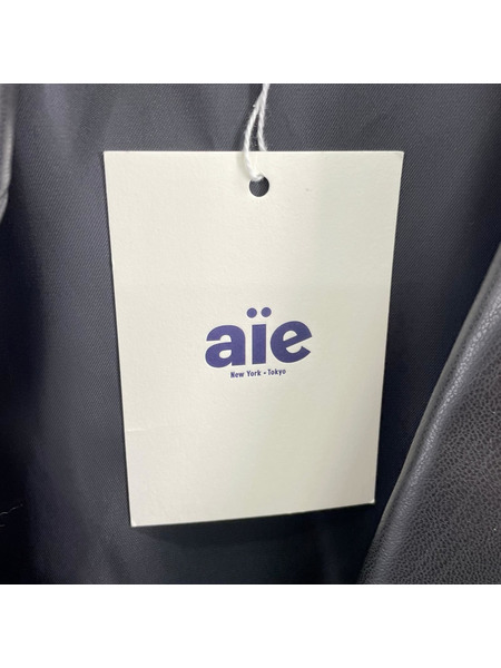 AIE EZ ジャケット レザー EZ JACKET (SYNTHETIC LEATHER)/S/ブラック