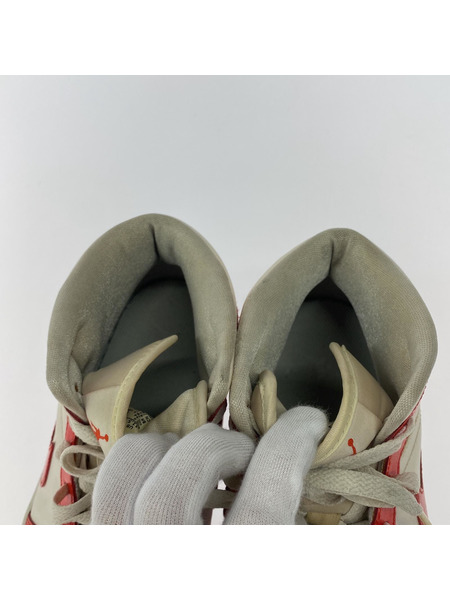 NIKE NIKE WMNS AIR JORDAN 1 MID WHITE/HABANERO RED[値下]