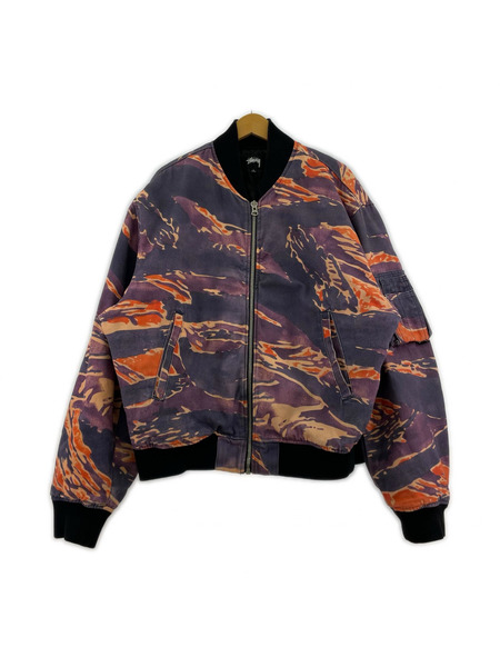 STUSSY ジャケット ×Lucien Smith Tigris Canvas Bomber (L)
