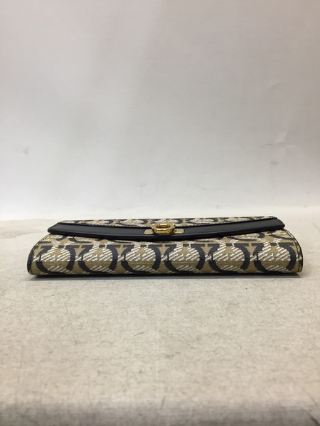 Salvatore Ferragamo フェラガモ 総柄 長財布 PVC レザー 22-D877[値下]