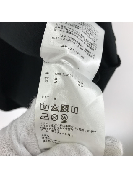 JOHN LAWRENCE SULLIVAN COTTON TUCKED SHOULDER SS TEE (M) 黒