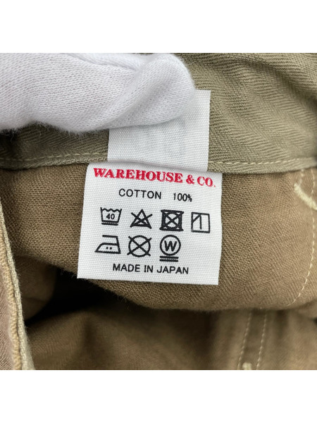 WAREHOUSE パンツ ヘリンボーンパンツ OLV (28)[値下]