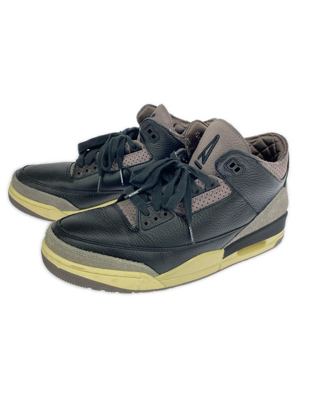 NIKE スニーカー Air Jordan 3 Retro OG SP 29.5cm 黒/グレー