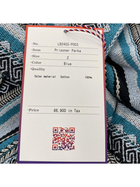 Laid.B 24SS Prisoner Parka プリズナーパーカー 2 総柄 LB24SS-P003