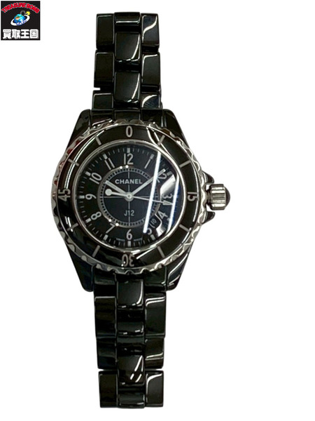 CHANEL シャネル J12 H0682 クオーツ ブラックセラミック 仕上げ済 腕時計
