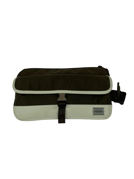PORTER × SAC'S BAR WAIST BAG カーキ/白