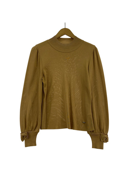 M'S GRACY 長袖Tシャツ・カットソー ハイネック袖リボンニットソー[値下]