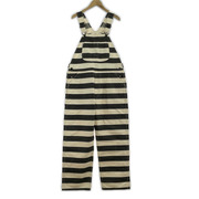 REAL McCOY'S オーバーオール・ツナギ PRISONER OVERALLS ボーダー 白黒 (30)