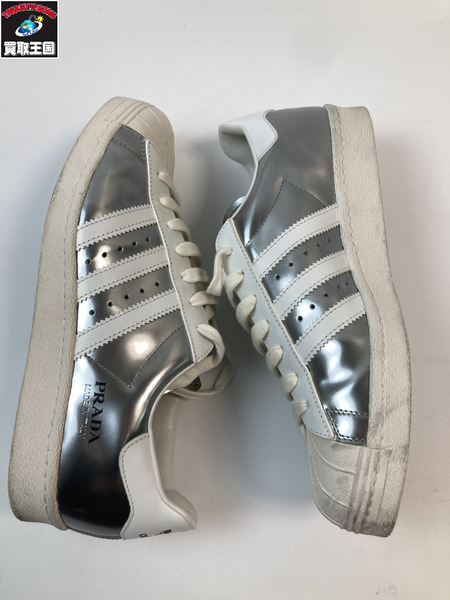 PRADA adidas プラダ アディダスコラボ FX4546 Superstar Silver Metallic 28.0cm スーパースター シルバーメタリック