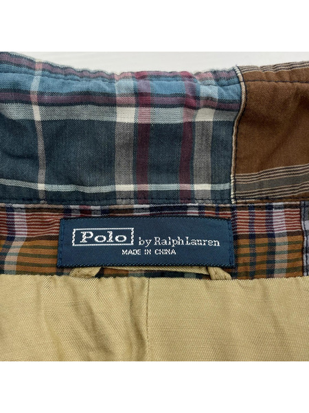 POLO RALPH LAUREN マドラスチェックパッチワークジャケット