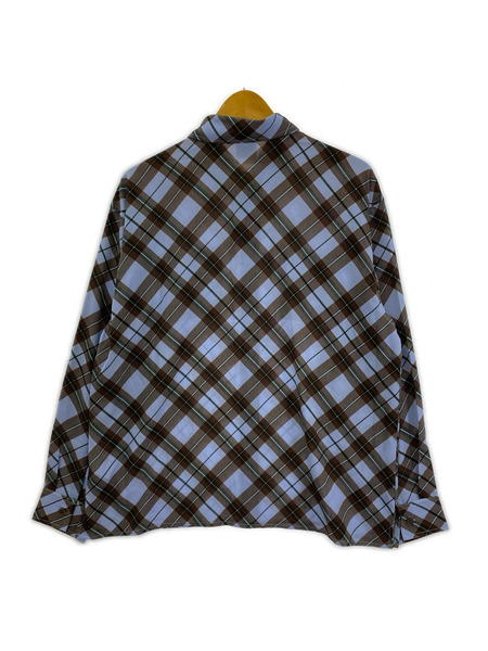 X-girl 半袖シャツ DIAMOND PLAID SHIRT (S)