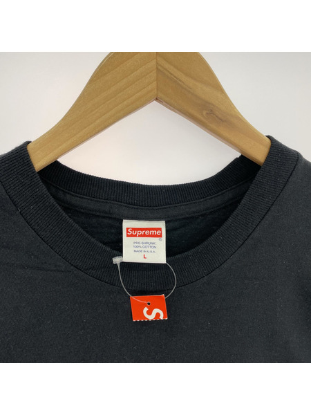 21SS/Supreme/Spiral Tee/L/BLK
