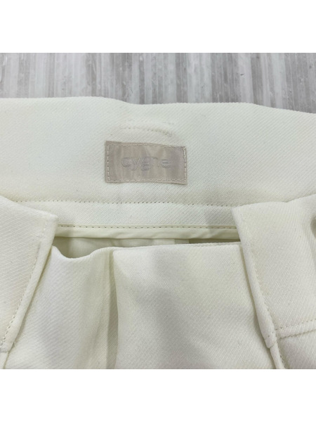 パンツ cygne ハイウエストタックパンツ 白[値下]