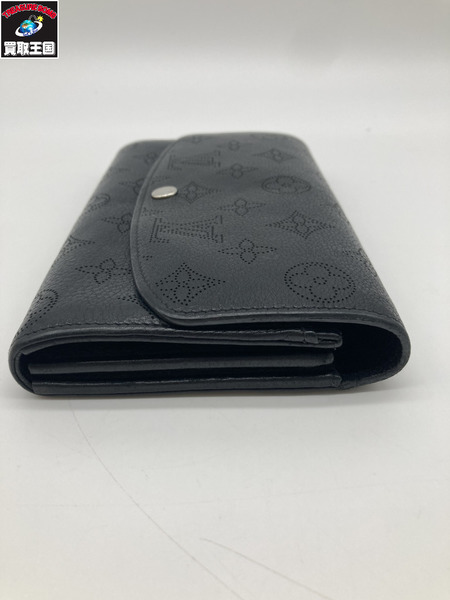 LOUIS VUITTON ルイヴィトン LV M60143 マヒナ ポルトフォイユ・イリス ノワール 長財布 サイフ 