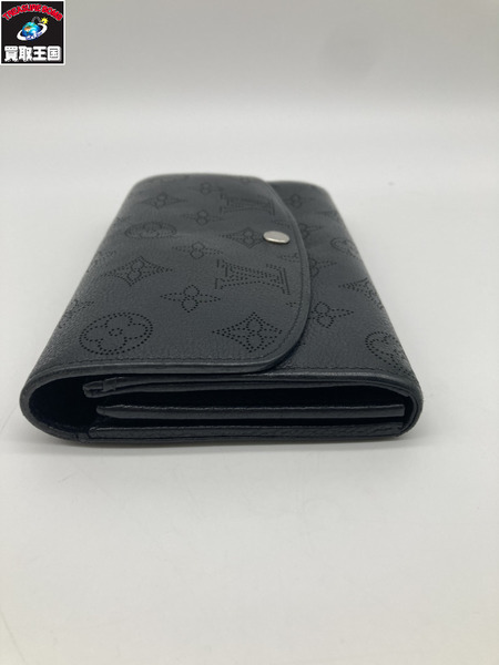 LOUIS VUITTON ルイヴィトン LV M60143 マヒナ ポルトフォイユ・イリス ノワール 長財布 サイフ 