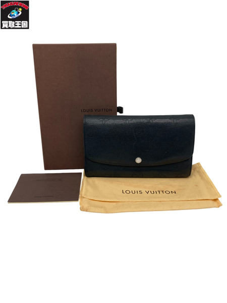 LOUIS VUITTON ルイヴィトン LV M60143 マヒナ ポルトフォイユ・イリス ノワール 長財布 サイフ 