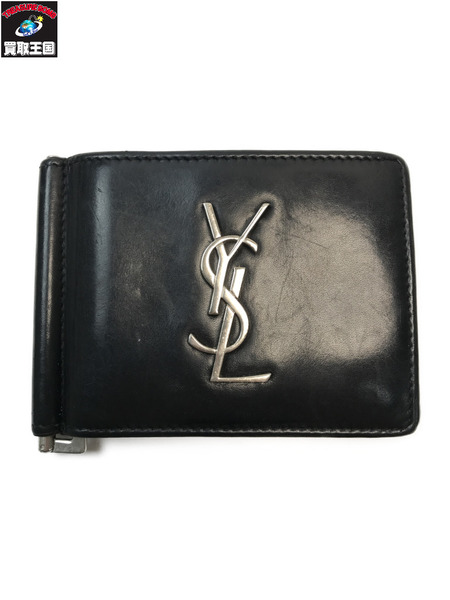 Yves Saint Laurent イブサンローラン YSL 札入れ・マネークリップ ブラック コンパクトウォレット