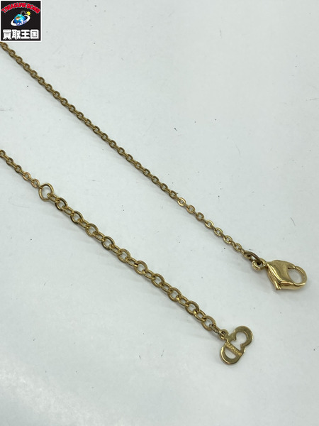 DIOR ラインストーン ハートネックレス