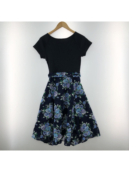 BLUE LABEL CRESTBRIDGE/SS切替ワンピース/花柄/38[値下]