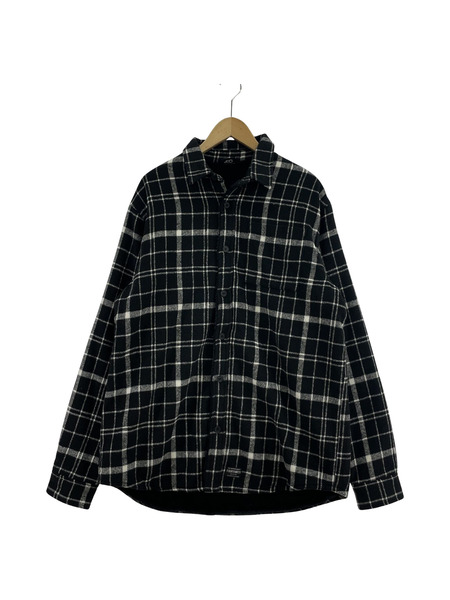 FOURTHIRTY L/S BOA LINER CHECK SHIRTS BLK[値下]