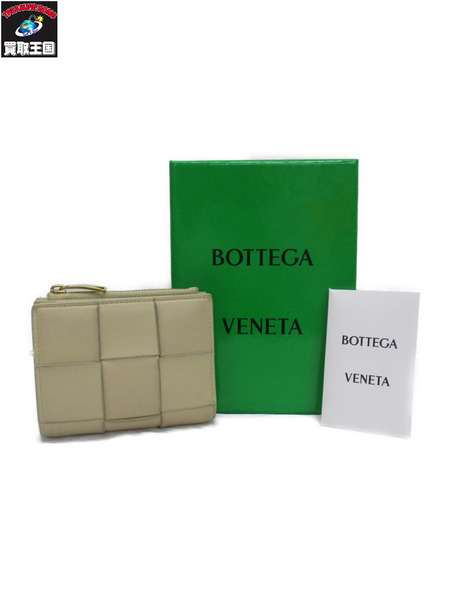 BOTTEGA VENETA カセット 二つ折り財布 ベージュ[値下]