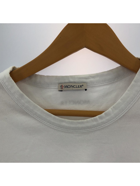 MONCLER 半袖Tシャツ・カットソー MAGLIA T-SHIRT フランス国旗 L 白