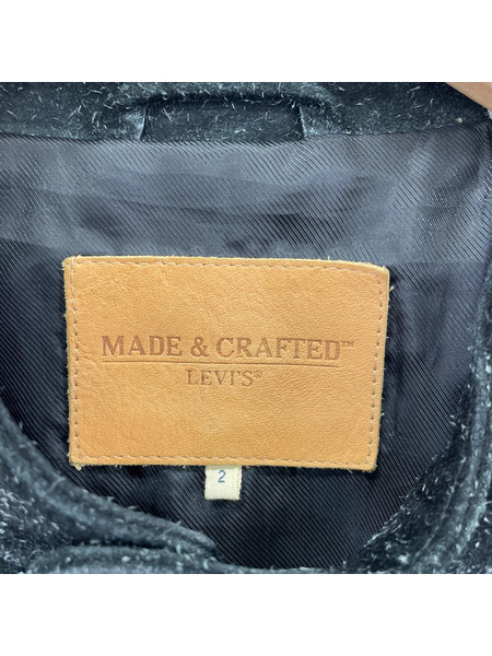 Levi's ライダース levi's made & crafted スウェード 黒