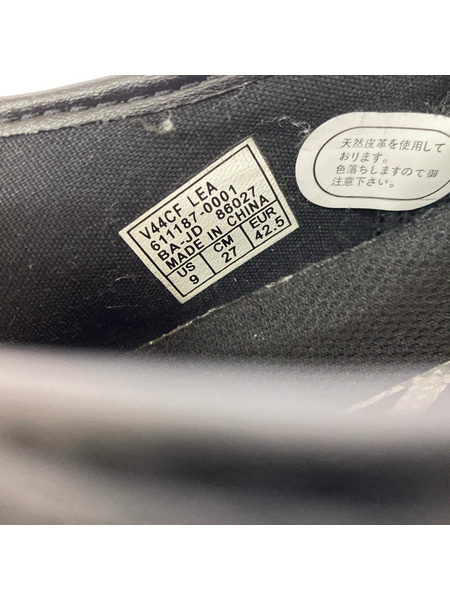 VANS スニーカー V44CF LEA AUTHENTIC LEATHER BLK 27.0